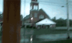 sixpenceee:  Grand Isle St Gerard church hit by lightning. You can watch the video here.