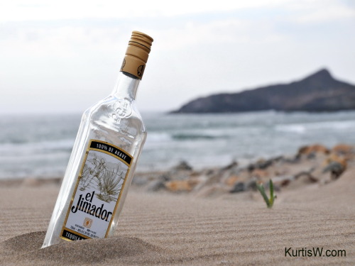 kurtisw:  At the playa, hanging with el Jimador Tequila in Baja! Salud. 
