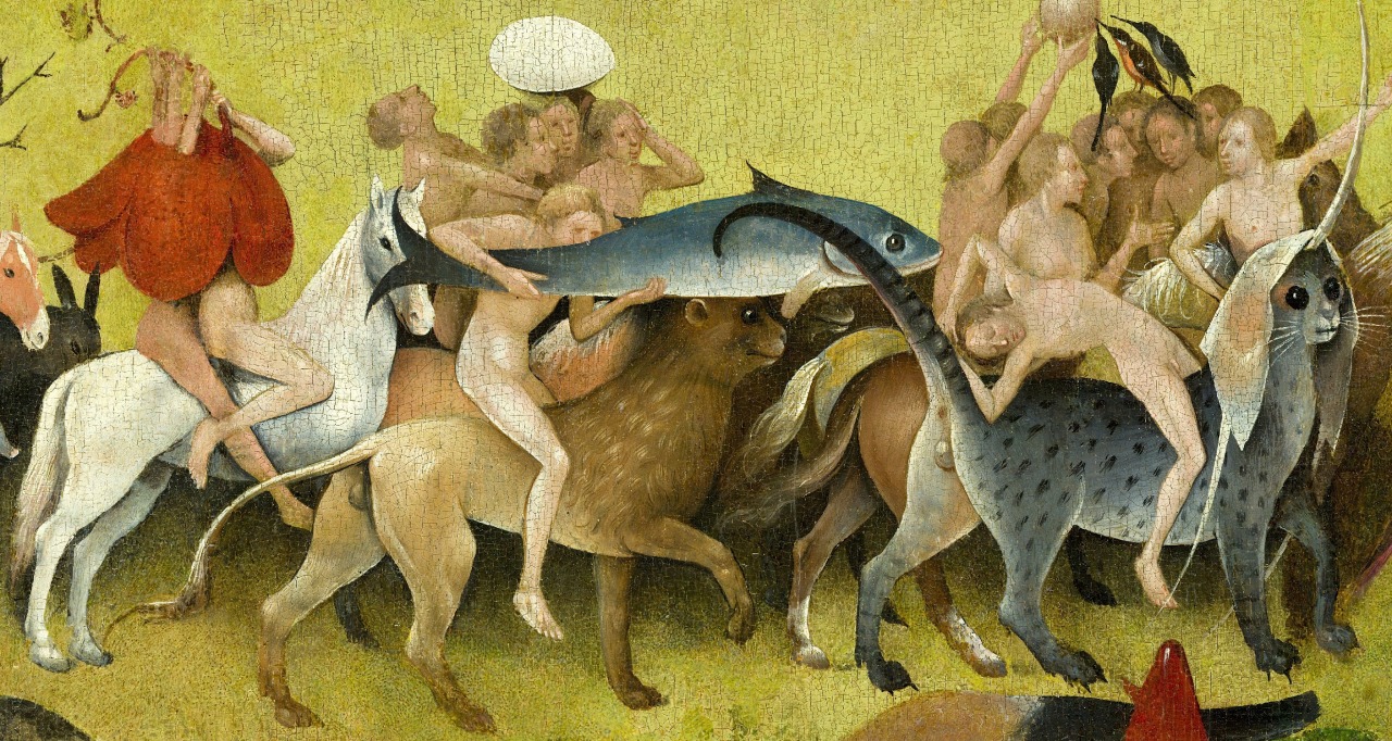 magictransistor:  Hieronymus Bosch, The Garden of Earthly Delights, ca. 1515.