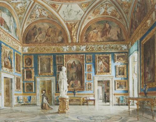 Domenico Caligo (1838 - 1911)Sala dell’Iliade, Palazzo Pitti, Florence, 1873