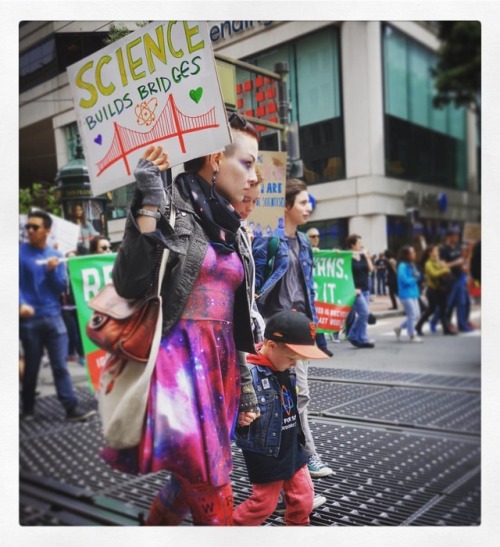 There are only so many excuses for wearing this much spandex space fabric #sciencemarchsf #scienceft