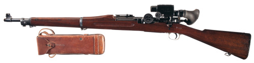 Fine condition World War I era Springfield Model 1903 sniper rile with Warner and Swasey scope.Sold 