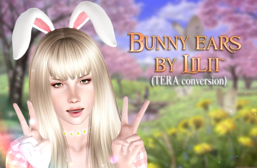 TS3 - Bunny ears by Lilit (TERA conversion)
- A/AY/teen
- female and male
- sims3pack,package
- 2 recolor channels
- Can use Hat Slider
DOWNLOADdownload for TS4