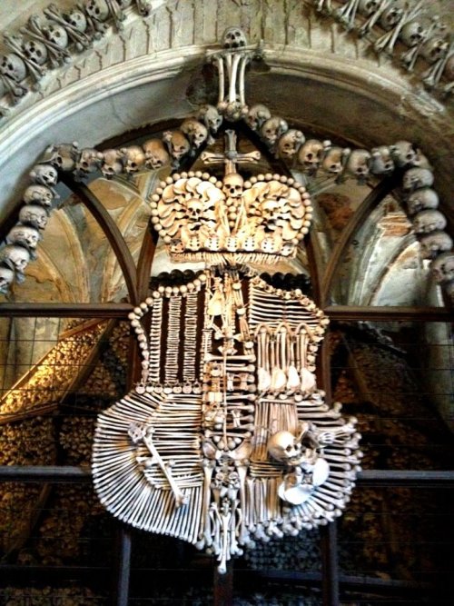 aussiegrunt:  Sedlec Ossuary. Kutna Hora, Czech Republik when there’s no more room in hell the dead will walk the earth when there’s no more room in the ground the dead will be piled high. to solve the problem of over-crowded cemetaries, the dead