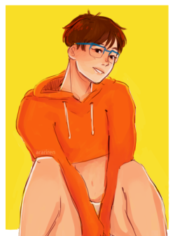 arariren:  dont mind me being like a year late into the trend of drawing yuuri in crop tops 