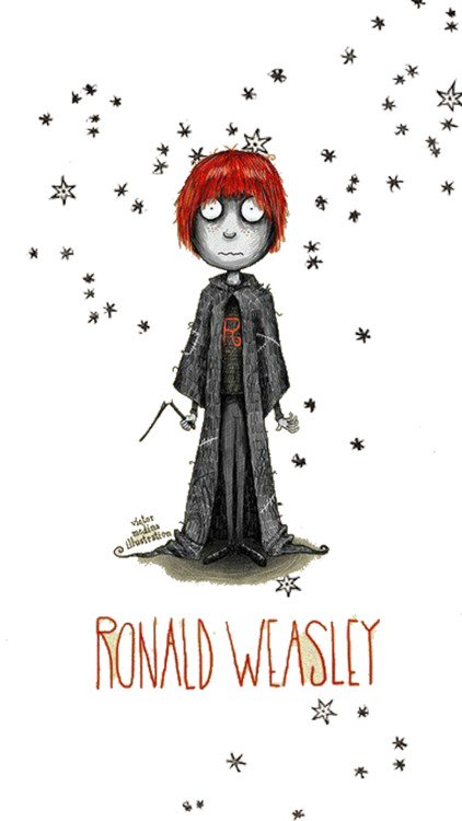 indie-edits: HARRY POTTER - TIM BURTON WAY // Illustrations by Victor Medina