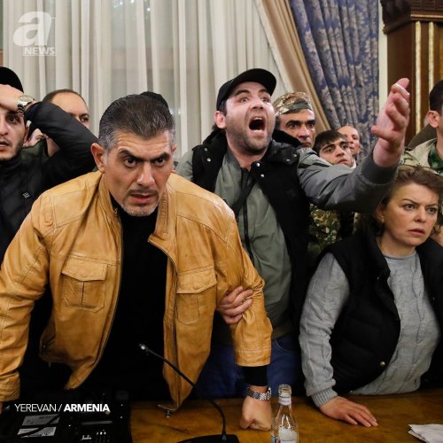 Angry protesters stormed the Armenian parliament in Yerevan, on 9 Nov. 2020, trashed the place, and 