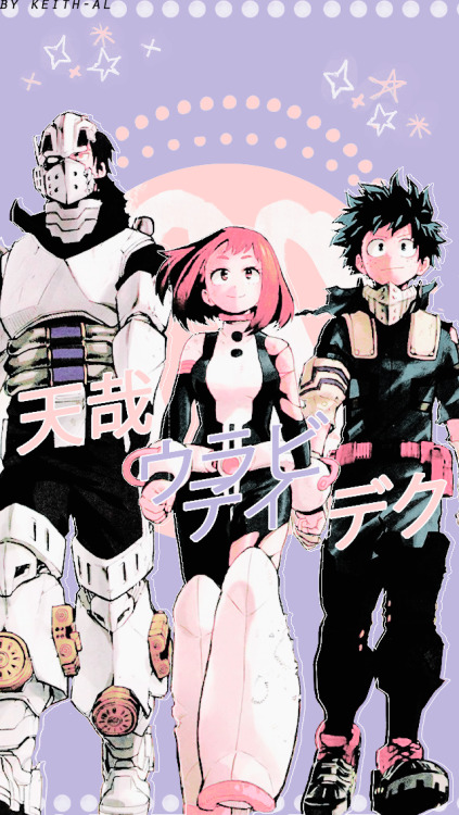 keith-al: Boku no Hero Academia ( bnha ) + Dekusquad (Izuku & Ochako & Tenya )ㅤPhone Wallpap