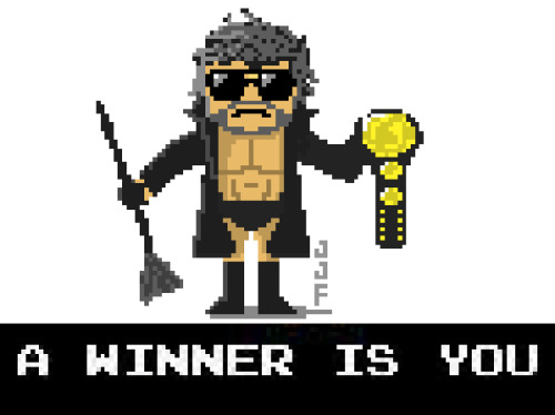 I made some fan art for the MVP of the night, the TRUE champ, Kenny Omega!