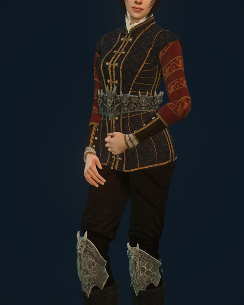 Baldur’s Gate 3 - Raphael outfitNew mesh2 Costumes (F&amp;M) + Belt + Boots + Poleyns1 colorFor boot