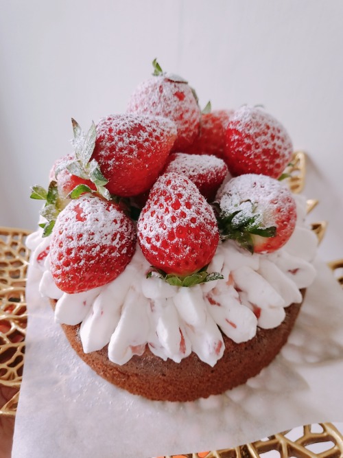 Strawberry Cream Castella *made by me※ Do not delete the caption / Do not repost my photos/gifs with