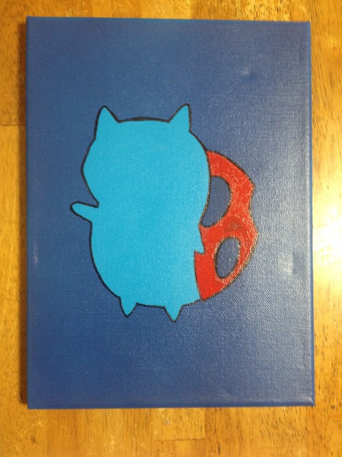 missfreudianslit:  cricketrosethorn:  Spray paint art I made for my partners and friends! @dhlo (Steven!) @missfreudianslit (Fionna of course!) @femmefoxfatale (fox!) The meeseeks went to my other two roommates, and catbug to my partner who provided