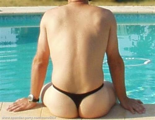 thong-jock:  Perfect suit for the pool.