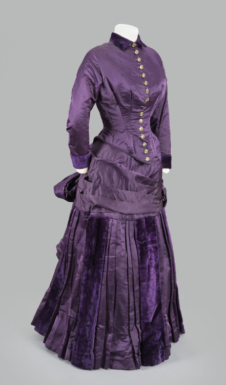 fripperiesandfobs: Visiting dress, 1883-84From the Albany Institute of History &amp; Art