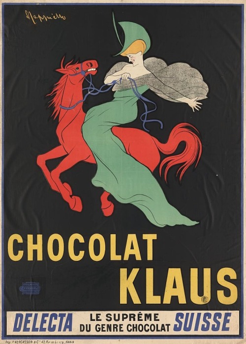 “Chocolat Klaus” advertising poster by Leonetto Cappiello, c. 1903