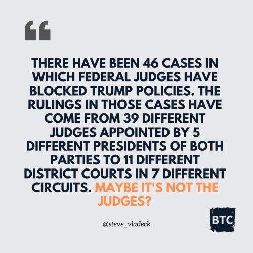 There Have Been 46 Cases In Which Federal Judges Have Blocked Trump Policies.