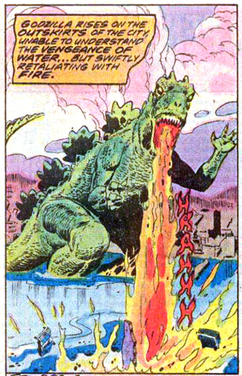 Godzilla vs. waterGodzilla: King of the Monsters #9 (1978) by Herb Trimpe