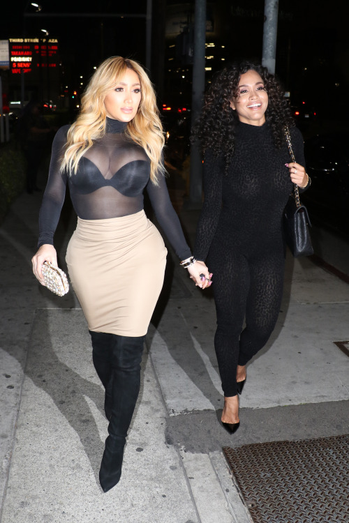 thehollywoodfix:  Nikki Mudarris aka Miss Nikki Baby and Rosa Acosta head to dinner in LA &amp; 