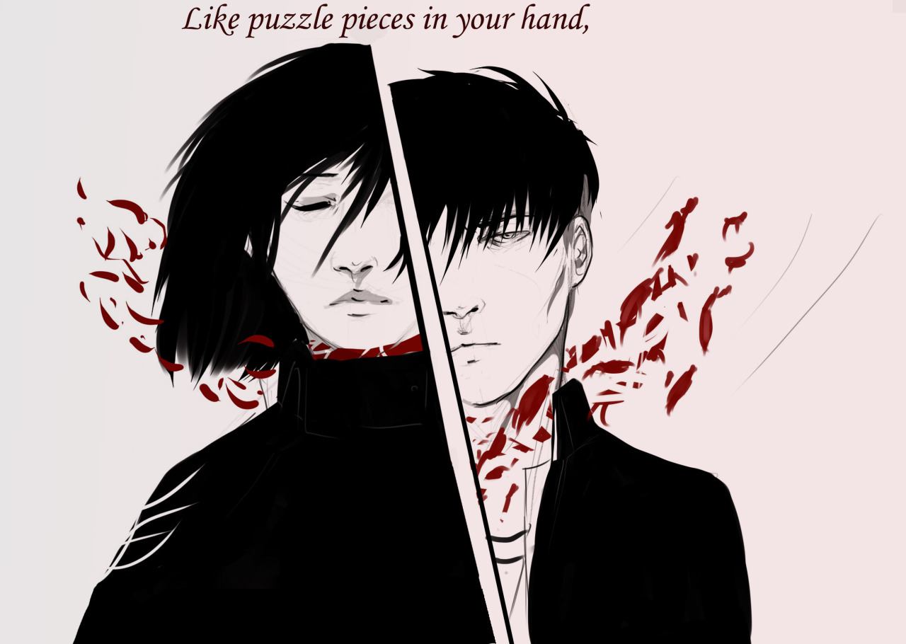 cybcybaru:   We’ll never be apart, even miles away.  The happy song ;Red-Pieces