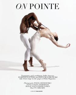 a-guy-a-day:  riskmagazine:  Teammates and confidants, ballet dancers Harper Watters and Rhys Kosakowski take front stage in the pages of Risk Magazine shot by Pavel Denisenko.http://www.risk-mag.com/new/2016/3/14/harper-watters  The End(s)