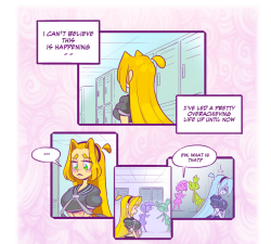 blondiexglasses:  BLONDIEXGLASSES 001 - A New Friend  Hey everyone,   We won’t bore anyone with a long-winded explanation so we’re just coming clean. We’ve rebooted the comic about 4 times now, because we were never pleased with what we made, we