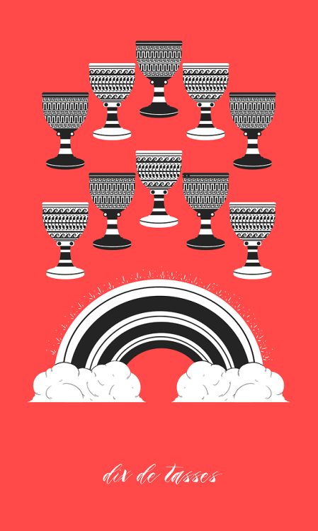 Le Tarot Tricolore: The Suit of Cups (1-10)