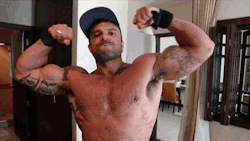 grover3:  tshtrainer:  Rogan Richards  He’s so hot that I’m willing to forgive the hat in the shower…I mean, wtf?  If a Man wants to wear a hat in the shower, He will.   He doesn’t need some catty fag “forgiving” Him for it.   I have no