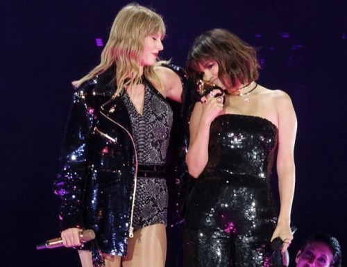 Taylor Swift reunites with BFF Selena Gomez at her Reputation World Tour stop in Los Angeles. The tw