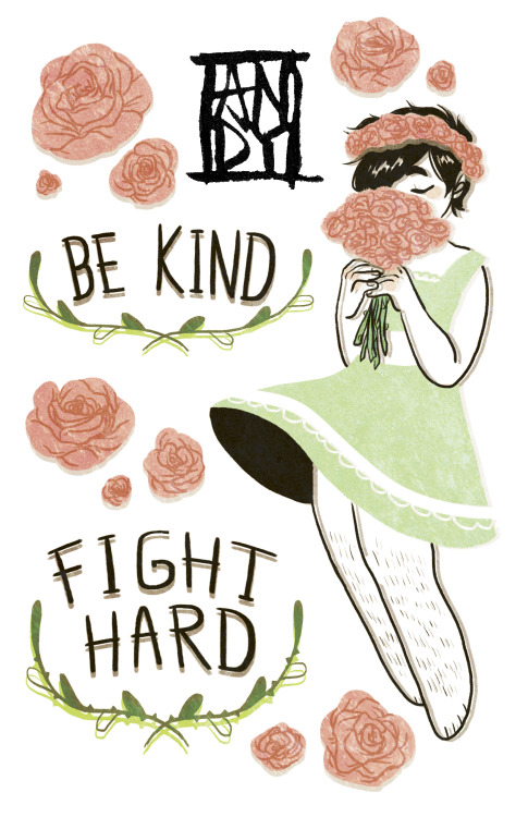 andyleighr: motivational flowers for my sticker-zine submission because stickers are 