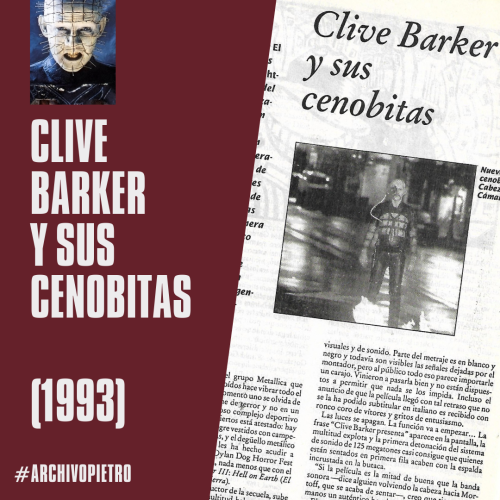 Clive Barker y sus cenobitas (1993)¿Te interesa este Archivo o su Data Bibliográfica? Contactanos: b