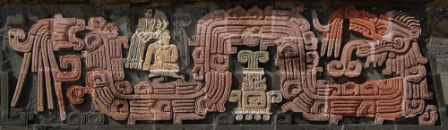 tlatollotl - The extended double feathered serpent relief on the...