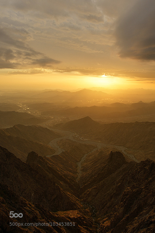 morethanphotography:Sunset mountains ! by almalki8