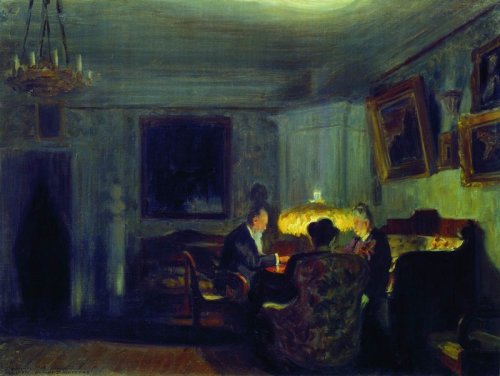 thunderstruck9:  Boris Kustodiev (Russian, 1878-1927), Group Portrait of the Schwartz Family, 1908. Oil on canvas.via huariqueje