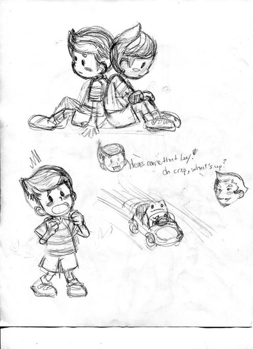 thespywholovedyou: Assortement of MOTHER3/Earthbound drawings