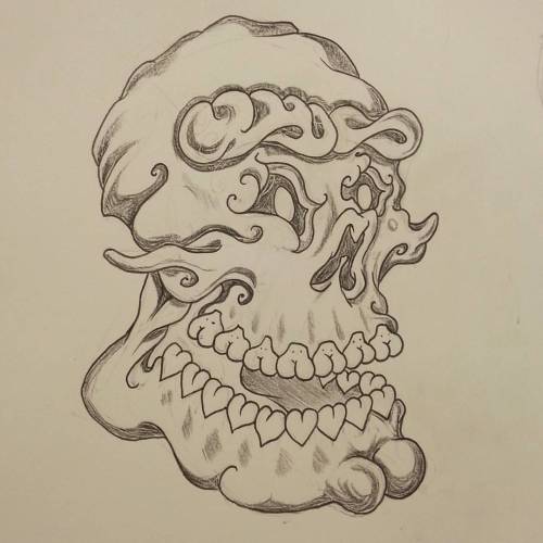 Skulls are fun and therapeutic.  #skulls #skullsforlife #ink  (at Empire Tattoo Quincy)