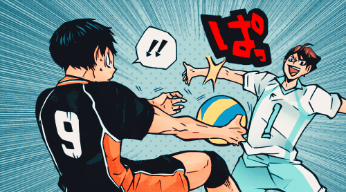 taitetsu:   I already wiped the floor with you! The only opponent left is Ushijima!!So BEHAVE yourself this time Tobio-chan!! - ✧  