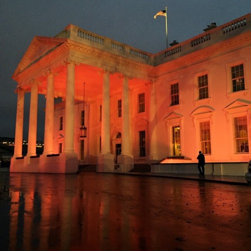 petesouza | The White House lit in pink for Breast Cancer Awareness month. | http://bit.ly/1sRL4Vp