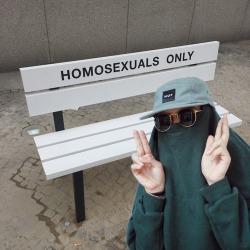 coffee–cunt: gayotabekaltin:  braverthetulpa: Funny is fact that making twin like with “heterosexuals only” whould be considered homophobic.   fun fact is that this bench stands just outside a museum in germany displaying 150 years of gay oppression,