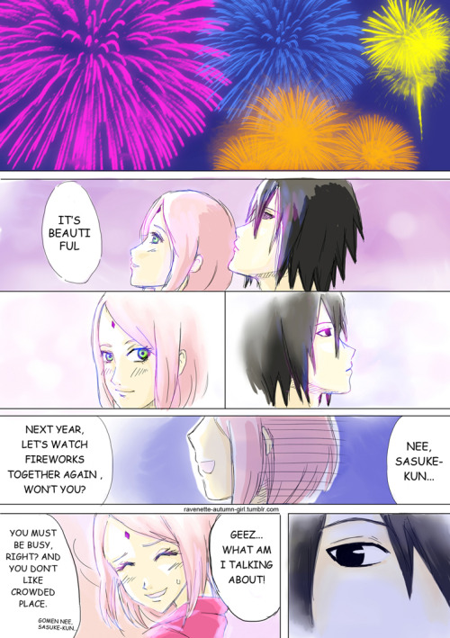 ravenette-autumn-girl:  This is the happy ending version continuation of THIS This one is taking part after Sasuke came back home for good from his journey to redemption. I hope you like it ^___^ Enjoy! 