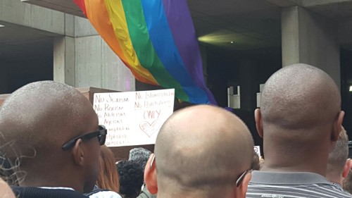 charmingpplincardigans:Some pictures from the Boston City Hall Plaza vigil for Orlando. Currently wa