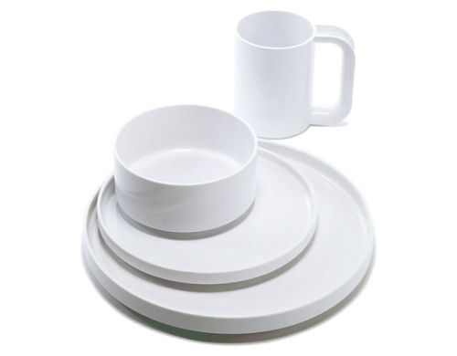 Massimo (1931-2014) and Lella Vignelli (1934-2016)dinnerware made of plastic produced by Heller