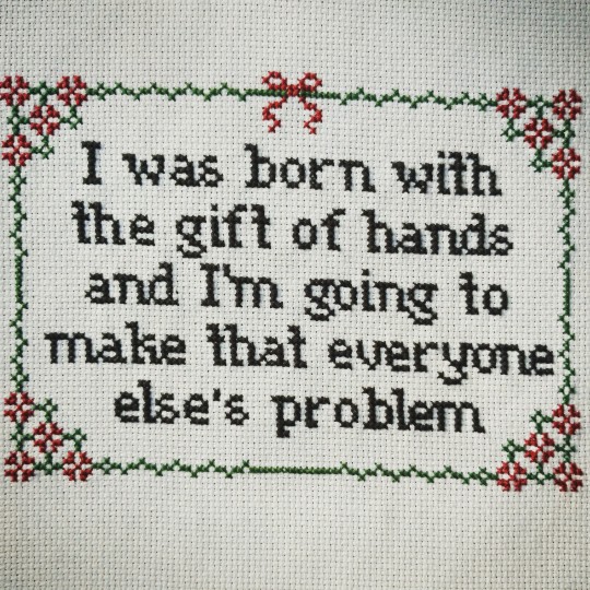 shitpostsampler:Been a good while since I stitched my first shitpostsampler pattern. Here’s a dump: part 1They’re also displayed on my instagram: sisestitchSubmitted by   siseja  