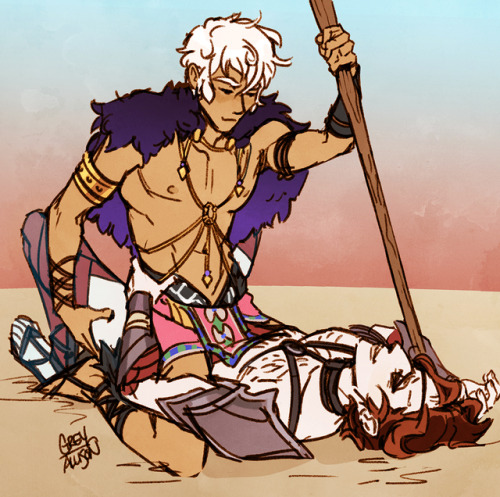 greyallison:I felt like drawing something extremely self indulgent and ended up with Asra and Julian