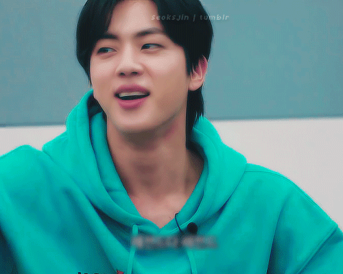 seoksjin:seokjin + turquoise = perfect combination he owns this color