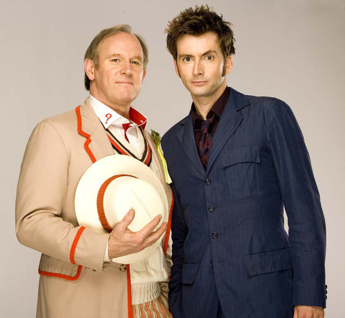 Time Crash Photoshoot - featuring the Fifth and Tenth Doctors