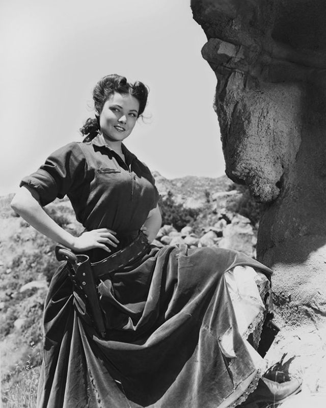 Gene Tierney during the filming of ‘Belle Starr’ (1941).