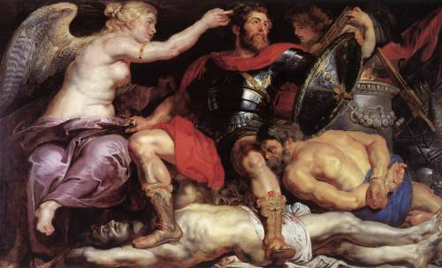 centuriespast:RUBENS, Peter PaulThe Triumph of Victoryc. 1614Oil on oak panel, 161 x 236 cmStaatlich