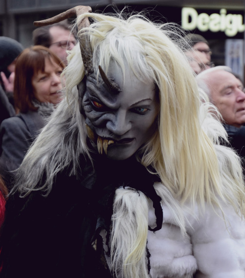 Female Krampus at Krampus Run Munich 2019