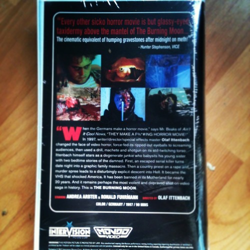 ghostnovels:The Burning Moon VHS (Mondo, Intervision)