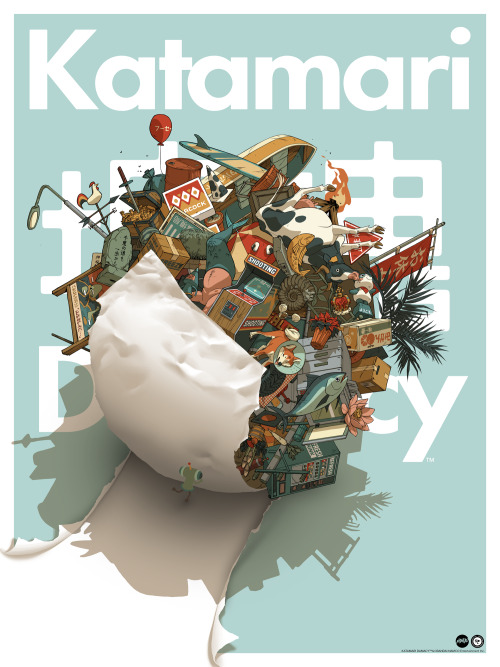 OH GOD I ALMOST FORGOT I have a Katamari Damacy poster for Mondo that drops tomorrow morning, at 11A